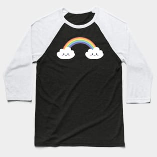 Cute Rainbow and Clouds Baseball T-Shirt